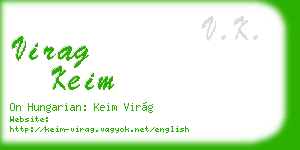 virag keim business card